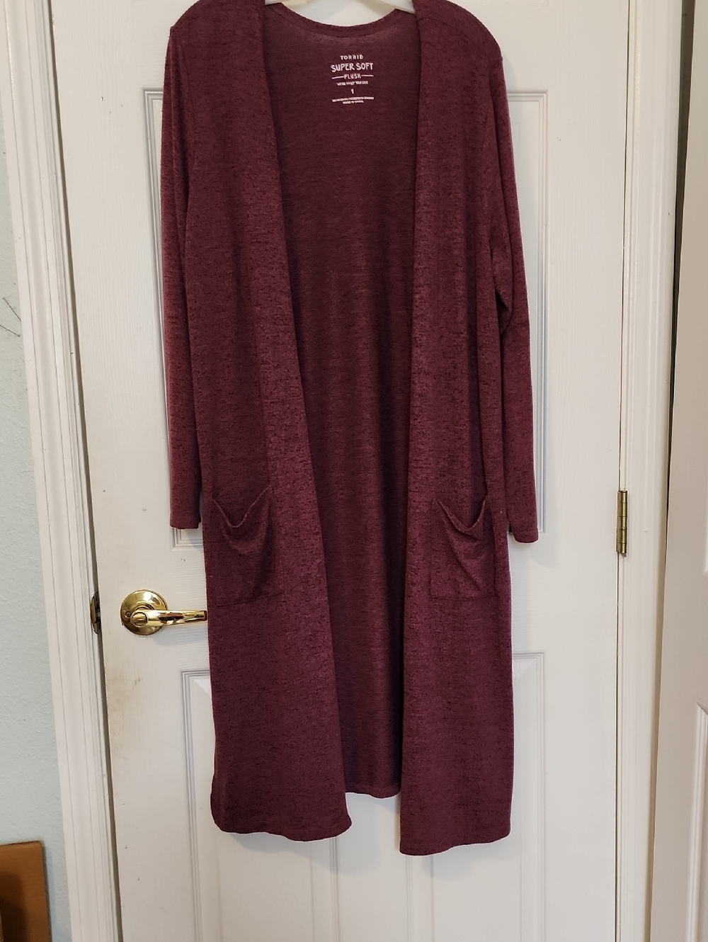 Torrid Plum Super Soft Plush Long Cardigan